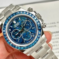 Đồng Hồ Rolex Daytona Arolla Challenge Blue Replica 11 Đính Đá Màu Xanh Blue 40mm (2)