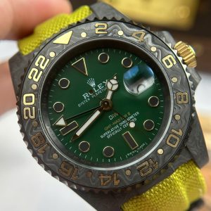 Đồng Hồ Rolex GMT-Master II Diw Replica 11 Vỏ Carbon Mặt Xanh Lá Cây 40mm (2)