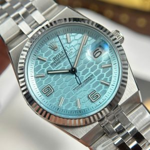 Đồng Hồ Rolex Land-Dweller 127236 Replica 11 Mặt Xanh Băng Họa Tiết Tổ Ong 36mm (2)