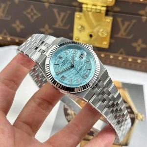 Đồng Hồ Rolex Land-Dweller 127336 Chế Tác Mặt Xanh Băng Họa Tiết Tổ Ong 40mm (7)