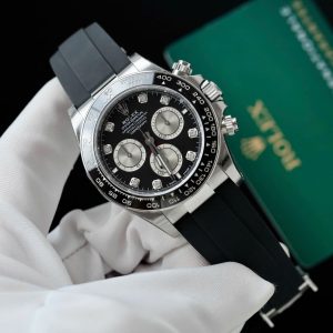 Đồng Hồ Rolex Nam Replica 11 Daytona 126519LN Mặt Đen Cọc Số Đính Đá Xưởng VS 40mm (2)