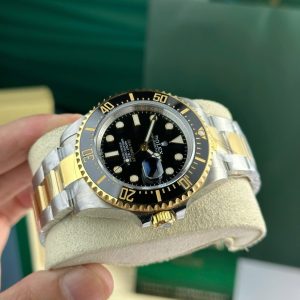 Đồng Hồ Rolex Sea-Dweller 126603 Replica 11 Màu Demi Vàng Mặt Đen Xưởng VS 43mm (2)