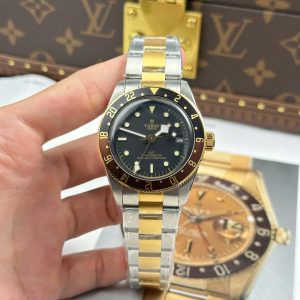 Đồng Hồ Tudor Replica 11 Black Bay GMT S&G M79833MN Mặt Đen Dây Kim Loại Xưởng ZF 41mm (2)