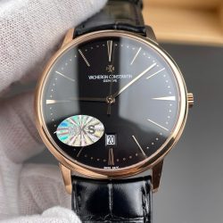 Đồng Hồ Vacheron Constantin Patrimony 85180 Rep 11 Màu Đen Dây Da Xưởng MKS 40mm (1)