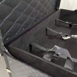 Rương Louis Vuitton LV Courrier Lozine 110 Replica 11 Họa Tiết Monogram Màu Xám 112x52x56 (2)