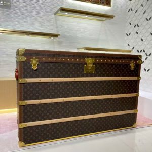Rương Louis Vuitton LV Malle Haute 110 Rep 11 Họa Tiết Monogram Màu Nâu 112x72x63 (2)