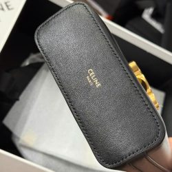 Túi Celine Mini Màu Đen Khóa Vàng Siêu Cấp 14cm (2)