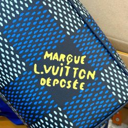 Túi Clutch Louis Vuitton LV Locker Dopp Kit Màu Xanh Trắng Siêu Cấp 23x16cm (2)