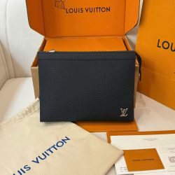 Túi Clutch Nam Louis Vuitton Màu Đen Siêu Cấp 27x21x6cm (7)
