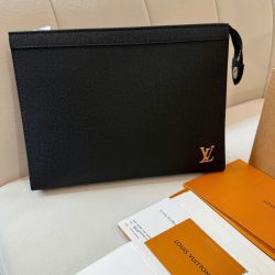 Túi Clutch Nam Louis Vuitton Màu Đen Siêu Cấp 27x21x6cm (7)