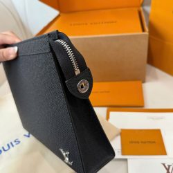 Túi Clutch Nam Louis Vuitton Màu Đen Siêu Cấp 27x21x6cm (7)