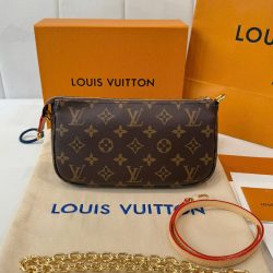 Túi Louis Vuitton LV Wallet On Chain Ivy Họa Tiết Monogram Màu Nâu Siêu Cấp 23.5x12x4 (2)