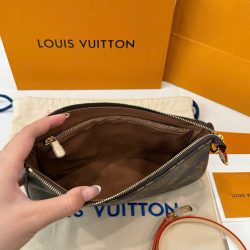 Túi Louis Vuitton LV Wallet On Chain Ivy Họa Tiết Monogram Màu Nâu Siêu Cấp 23.5x12x4 (2)