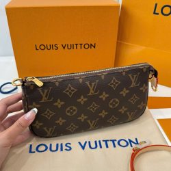 Túi Louis Vuitton LV Wallet On Chain Ivy Họa Tiết Monogram Màu Nâu Siêu Cấp 23.5x12x4 (2)