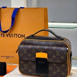 Túi Nam Đeo Chéo Louis Vuitton LV S-Lock Messenger Radiant Sun Màu Nâu Siêu Cấp 22x12x8cm (2)