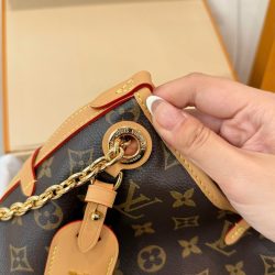 Túi Xách Carry All BB Siêu Cấp Họa Tiết Monogram Viền Da Bò 26x17x10cm (2)