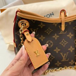 Túi Xách Carry All BB Siêu Cấp Họa Tiết Monogram Viền Da Bò 26x17x10cm (2)