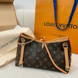 Túi Xách Carry All BB Siêu Cấp Họa Tiết Monogram Viền Da Bò 26x17x10cm (2)