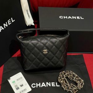 Túi Xách Chanel 25C Hobo Siêu Cấp Nữ Da Hạt Màu Đen 21,5x19x5cm (2)