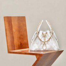 Túi Xách Chanel Jennie Like Auth Màu Trắng Dáng Hobo 26cm (2)