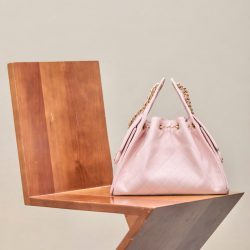 Túi Xách Chanel Jennie Siêu Cấp Màu Hồng Dáng Hobo 26cm (2)