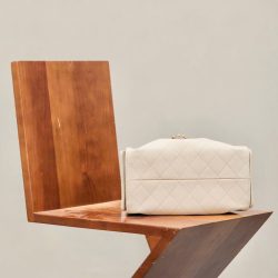 Túi Xách Chanel Jennie Siêu Cấp Màu Nude Dáng Hobo 26cm (2)