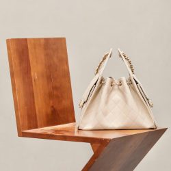 Túi Xách Chanel Jennie Siêu Cấp Màu Nude Dáng Hobo 26cm (2)