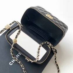 Túi Xách Chanel Vanity Siêu Cấp Nữ Da Cừu Màu Đen 18cm (2)