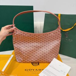 Túi Xách Goyard Boheme Hobo Rep 11 Da Bê Màu Hồng 27x43x14cm (2)