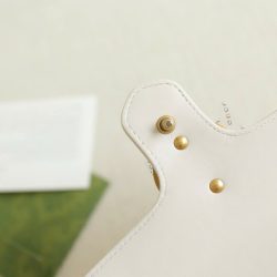 Túi Xách Gucci Marmont Siêu Cấp Da Bò Màu Trắng Khoá Vàng Hồng 26cm (2)