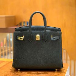 Túi Xách Hermes Birkin Replica Cao Cấp Màu Đen Da Nhập Khẩu 25cm (2)