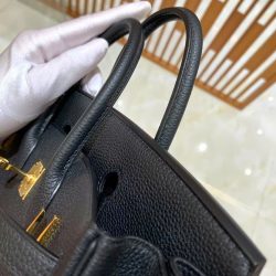 Túi Xách Hermes Birkin Replica Cao Cấp Màu Đen Da Nhập Khẩu 25cm (2)