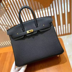 Túi Xách Hermes Birkin Replica Cao Cấp Màu Đen Da Nhập Khẩu 25cm (2)