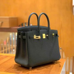 Túi Xách Hermes Birkin Replica Cao Cấp Màu Đen Da Nhập Khẩu 25cm (2)