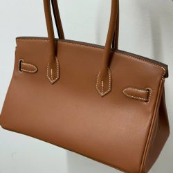 Túi Xách Hermes Birkin Siêu Cấp Nữ Màu Nâu Khóa Vàng 29cm (2)