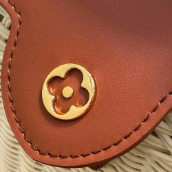 Túi Xách Louis Vuitton LV Capucines Siêu Cấp Chất Liệu Mây Tre Phối Da Màu Nâu 21cm (2)