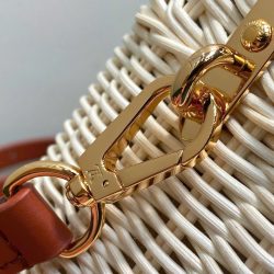 Túi Xách Louis Vuitton LV Capucines Siêu Cấp Chất Liệu Mây Tre Phối Da Màu Nâu 21cm (2)