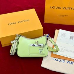 Túi Xách Louis Vuitton LV Marellini Siêu Cấp Nữ Màu Xanh Lá Cây 19x13.5x6 (2)