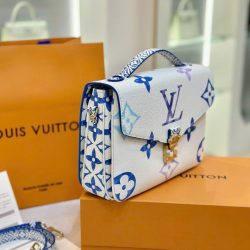 Túi Xách Louis Vuitton LV Metis Siêu Cấp Họa Tiết Monogram Màu Xanh 25cm (2)