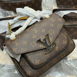 Túi Xách Louis Vuitton LV Passy Like Auth Họa Tiết Monogram Màu Nâu 24x17x12cm (2)