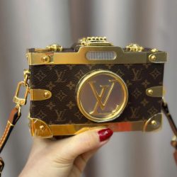 Túi Xách Louis Vuitton Siêu Cấp Dáng Máy Ảnh Họa Tiết Monogram Màu Nâu 14x10x5cm (2)