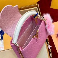 Túi Xách Louis Vuitton Siêu Cấp LV Capucines BB Nữ Màu Hồng Phấn 21cm (2)