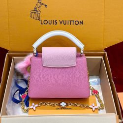 Túi Xách Louis Vuitton Siêu Cấp LV Capucines BB Nữ Màu Hồng Phấn 21cm (2)
