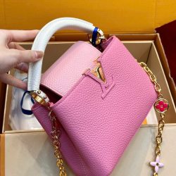 Túi Xách Louis Vuitton Siêu Cấp LV Capucines BB Nữ Màu Hồng Phấn 21cm (2)