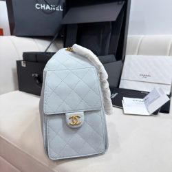 Túi Xách Nữ Chanel Jennie Like Auth Màu Xanh Nhạt Dáng Hobo 26cm (2)
