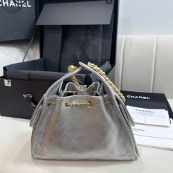 Túi Xách Nữ Chanel Jennie Màu Bạc Dáng Hobo Siêu Cấp 26cm (2)