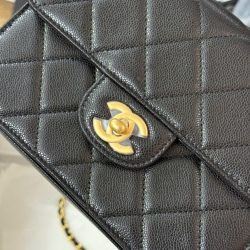 Túi Xách Nữ Chanel Siêu Cấp Da Hạt Màu Đen 22cm (2)