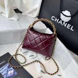 Túi Xách Nữ Chanel Siêu Cấp Màu Đỏ Quai Tết 19cm (2)