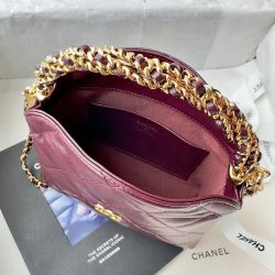 Túi Xách Nữ Chanel Siêu Cấp Màu Đỏ Quai Tết 19cm (2)