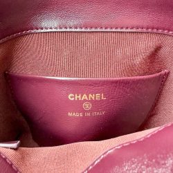 Túi Xách Nữ Chanel Siêu Cấp Màu Đỏ Quai Tết 19cm (2)